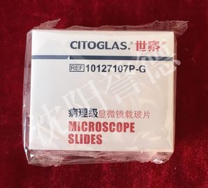China Glasplaatjes 75mm × 25mm, 1.0mm1.2mm Dikte van de histologie Standaardmicroscoop verdeler