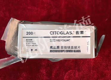China Hoge Transparante Histologieverbruiksgoederen, MicroscoopGlasplaatjes en Coverslips 24mm × 24mm leverancier